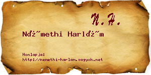 Némethi Harlám névjegykártya